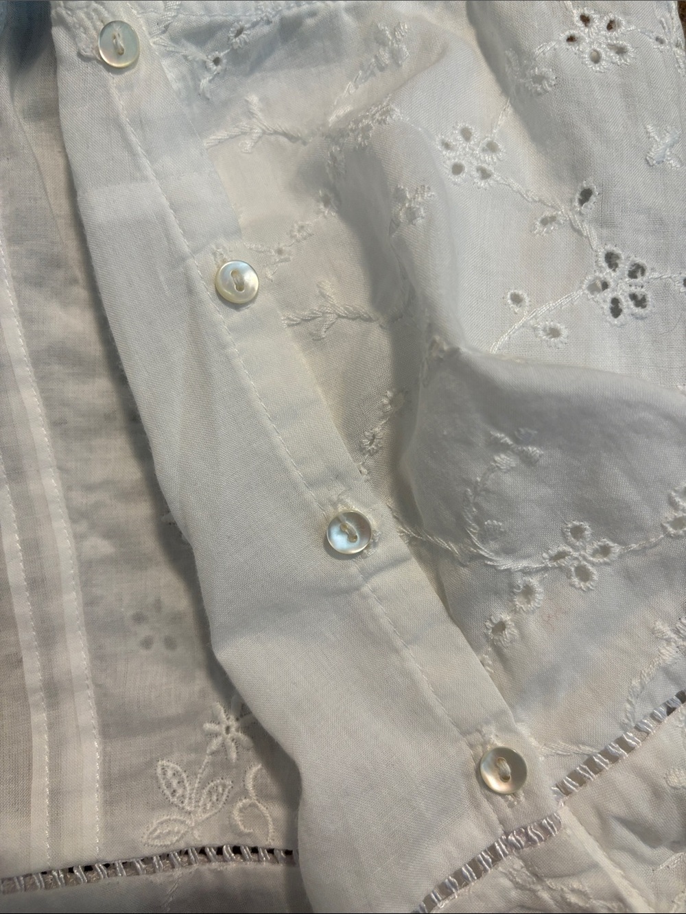 Rebecca Taylor Eyelet Peplum Camisole Top - Picture 8 of 9